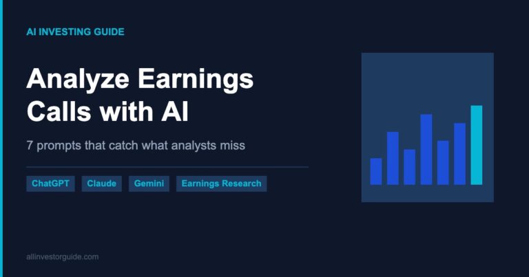 analyze earnings calls with AI — 7 prompts for investors